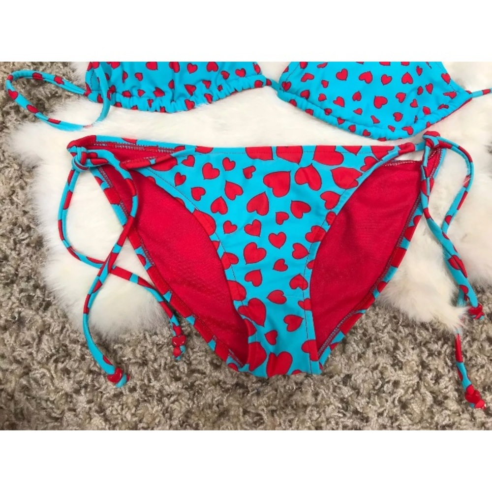 Bathing Suit 2 Pieces Tied Sides Halter Sz S - Picture 5 of 5
